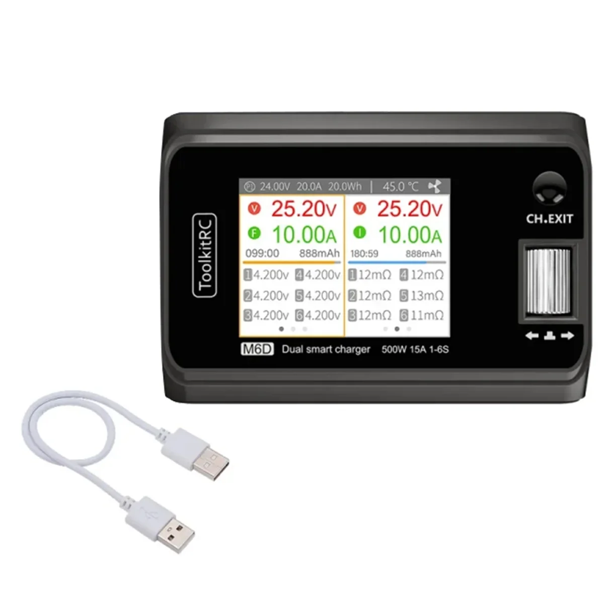 

Прочный набор инструментовRC M6D 500 Вт 15 А постоянного тока двухканальный зарядный прибор разрядный аккумулятор