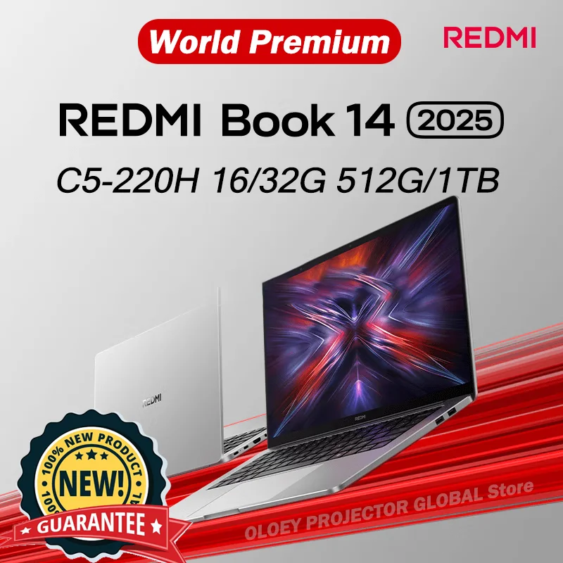 XIAOMI REDMI Book 14 2025 Intel Core 5 220H Intel رسومات متكاملة 16/32GB RAM 512G/1TB SSD 2.8K 120 هرتز شاشة