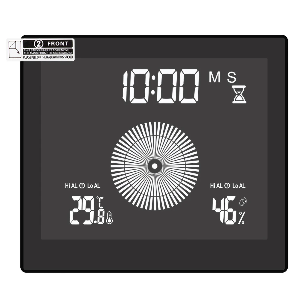 LCD Digital Wall Clock Waterproof Shower Bathroom Timer Alarm Temperature Humidity Meter, White