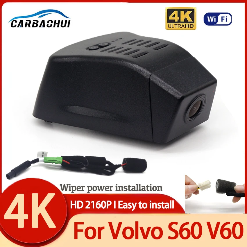 

For Volvo S60 V60 2023 2024 Front and Rear plug and play DashCam for Car Camera Recorder Dash cam WIFI Car Dvr Recording Devices