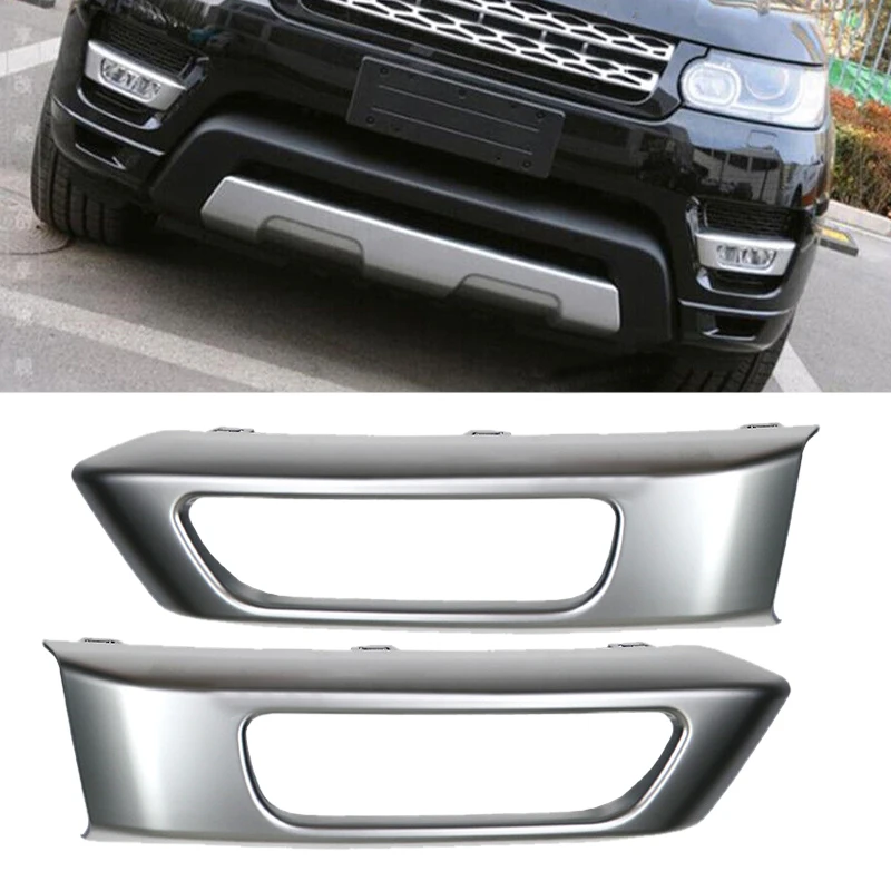 

1 Pair Silver Front Bumper Fog Light Cover Bezel Frame Case LR045049 Fit for Land Rover Range Rover Sport L494 2014 2015-2017