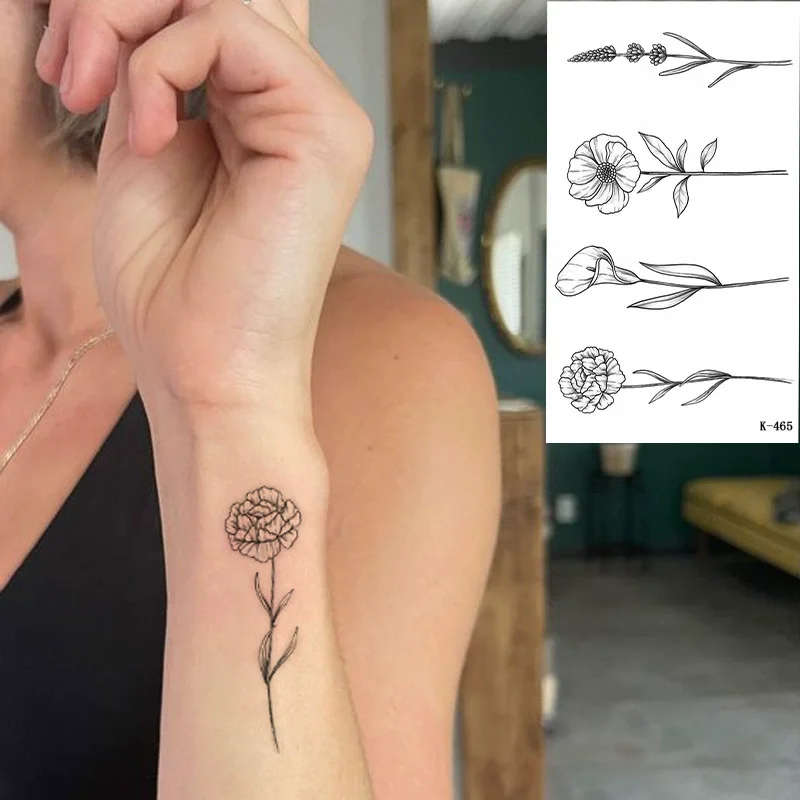 헤나 손가락 문신(18) 임시 문신, 15일까지 지속되는 신기술 매직 방수 반영구적 스티커.