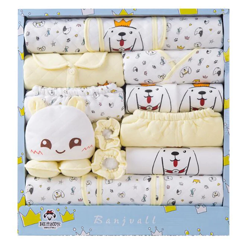 0-3 Months Newborn Baby Clothing Suit for Boys Girls Clothes Sets Outfits Animal Dog Pillow Blanket 18pcs/set