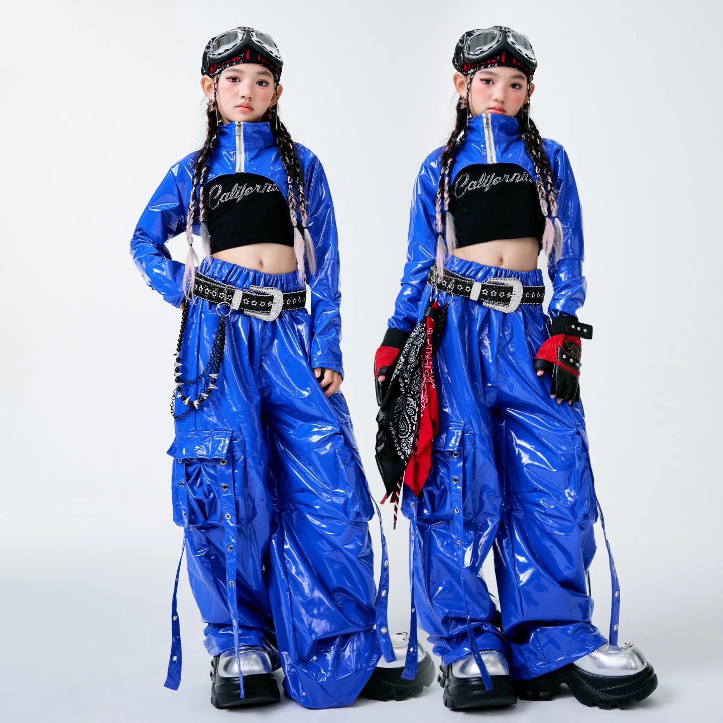 tenues-hip-hop-en-cuir-brillant-bleu-pour-filles-costumes-de-danse-jazz-a-manches-longues-vetements-de-spectacle-kpop-vetements-de-scene-pour-enfants-bl17658