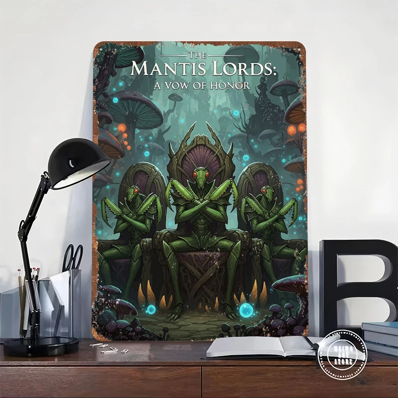 The Mantis Lords: A Vow of Honor Poster Customized Vintage Metal Signs Wall Art Retro Tin Plaque for Decoration Garage Wand Deko