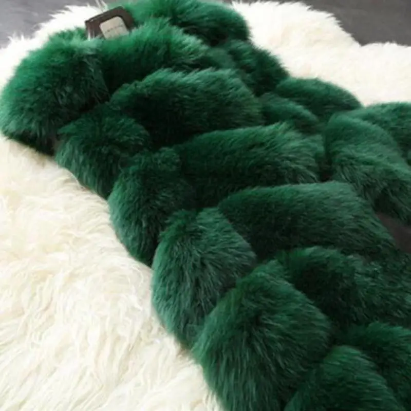 Imagem -03 - Mulher Outono Venda Quente de Luxo Faux Fur Coletes Feminino Inverno Venda Quente Grosso Colete Quente Senhora Cabolsas Cabolsas Gilet Veste S6xl