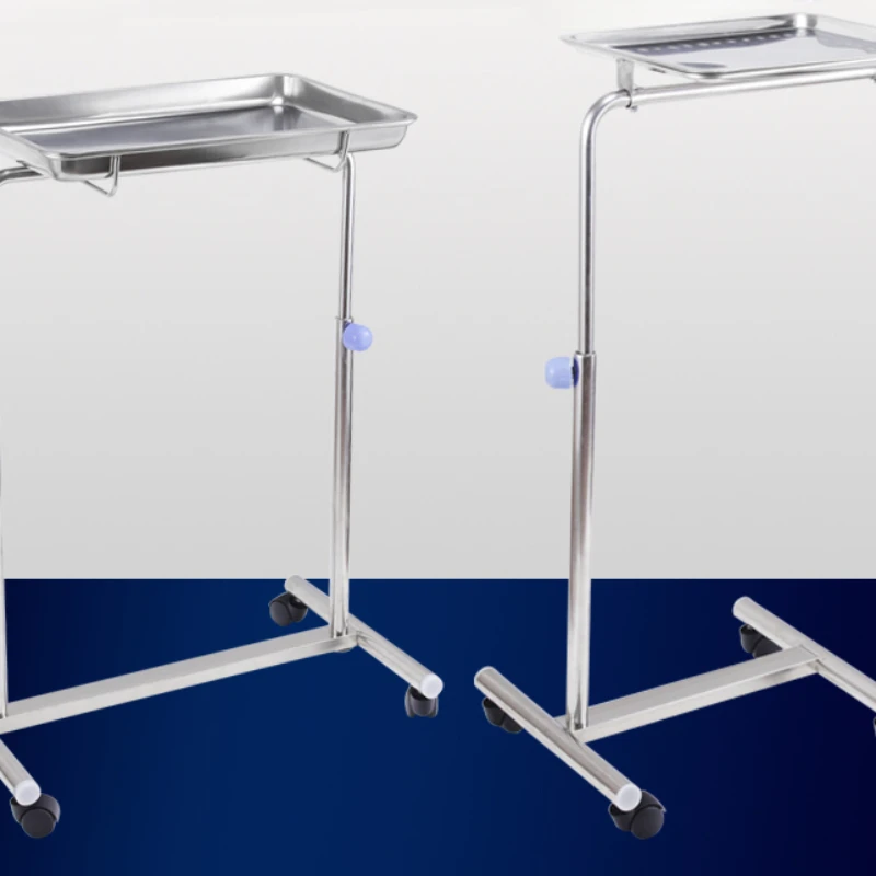 Stainless steel hospital surgery tray rack lifting single and double rod tray changing