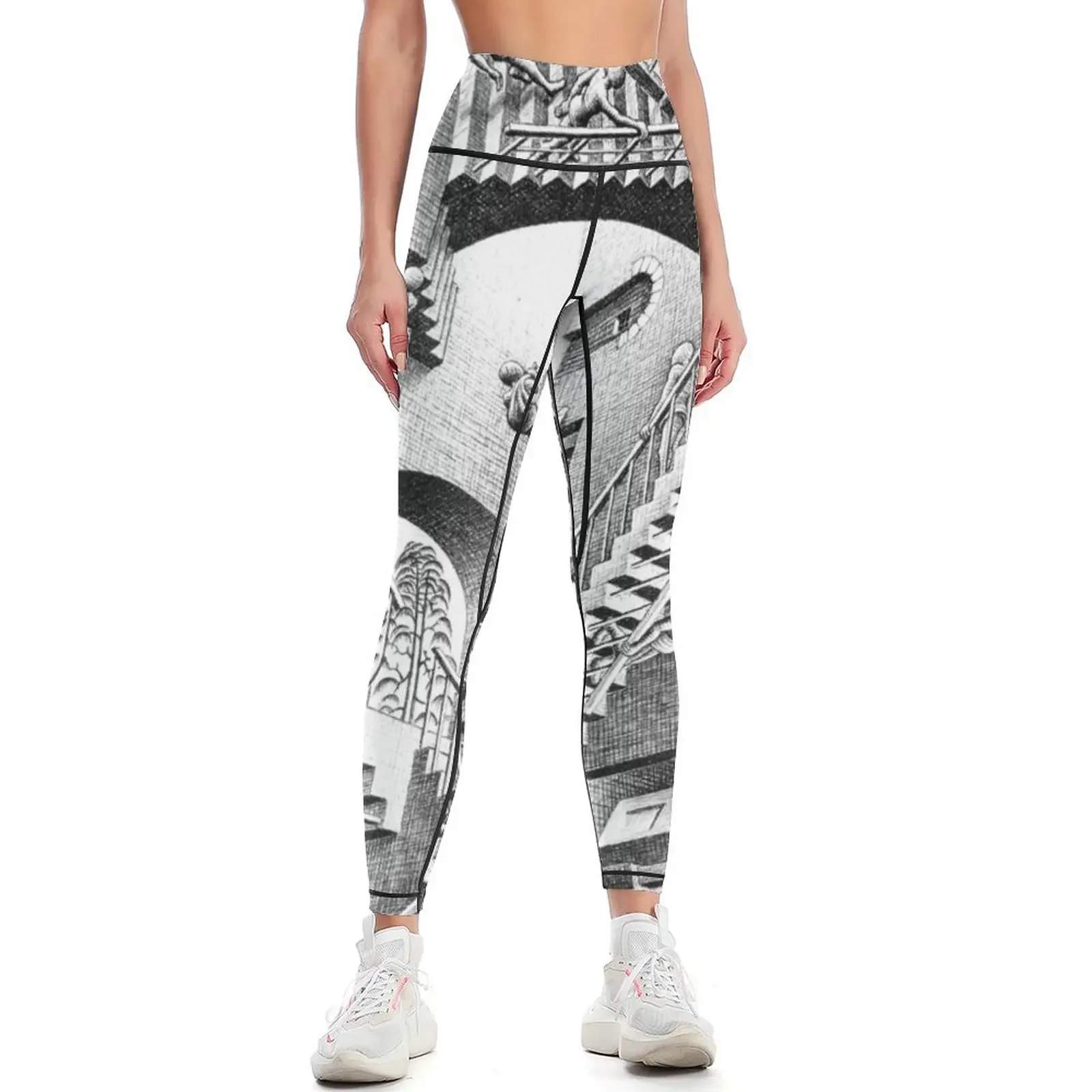 

Escher Staircases Leggings Fitness's gym clothes push up tights for Women's tights gym pants Womens Leggings
