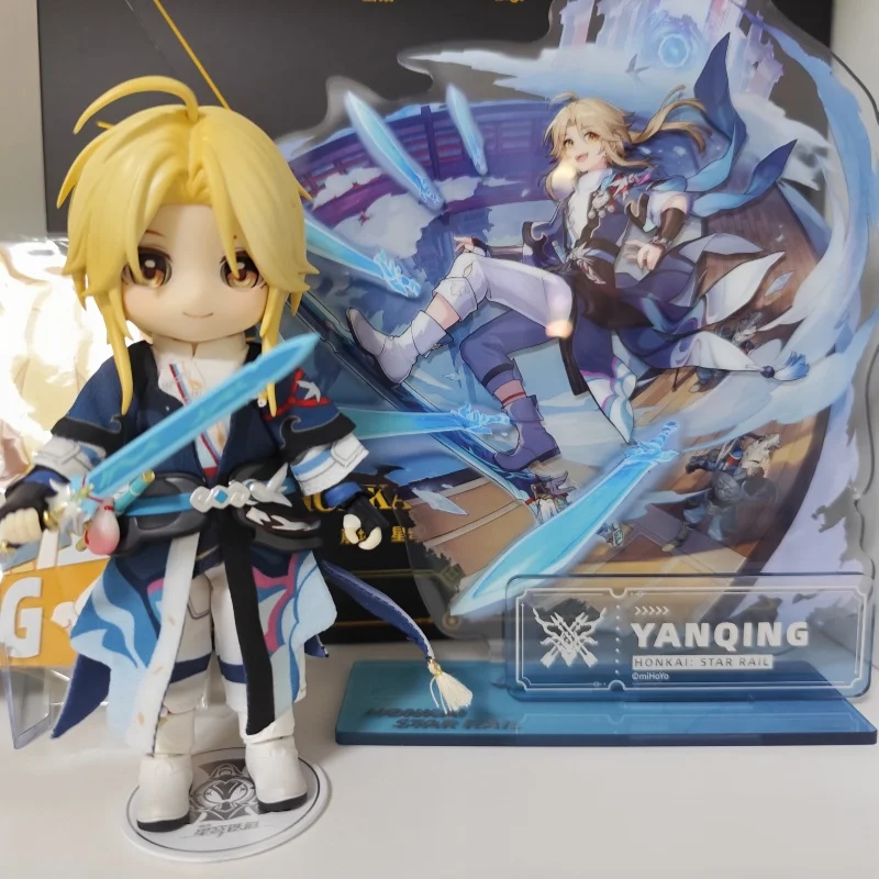 Offizielles Honkai: Star Rail Game 1/12 Yanqing Actionfigur, 15 cm bewegliche Gelenkpuppe, Sammelmodell, Desktop-Dekoration, Spielzeug, Geschenk