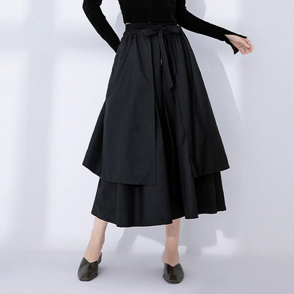 XS-5XL Summer New Unisex Solid Color Skirt Pants American Retro Fashion Trend Street Casual Loose Breathable Neutral Bottoms