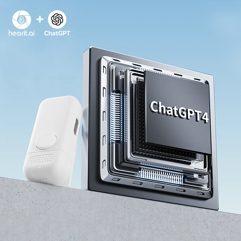 Ces 2025 nueva tendencia Chatgtp 4 micrófonos útiles AI portátiles inalámbricos con traducción de fondo