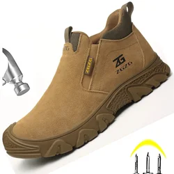 Botas de trabajo antiquemaduras para hombre, zapatos de seguridad antigolpes y antipinchazos, calzado protector Indestructible, talla grande 48