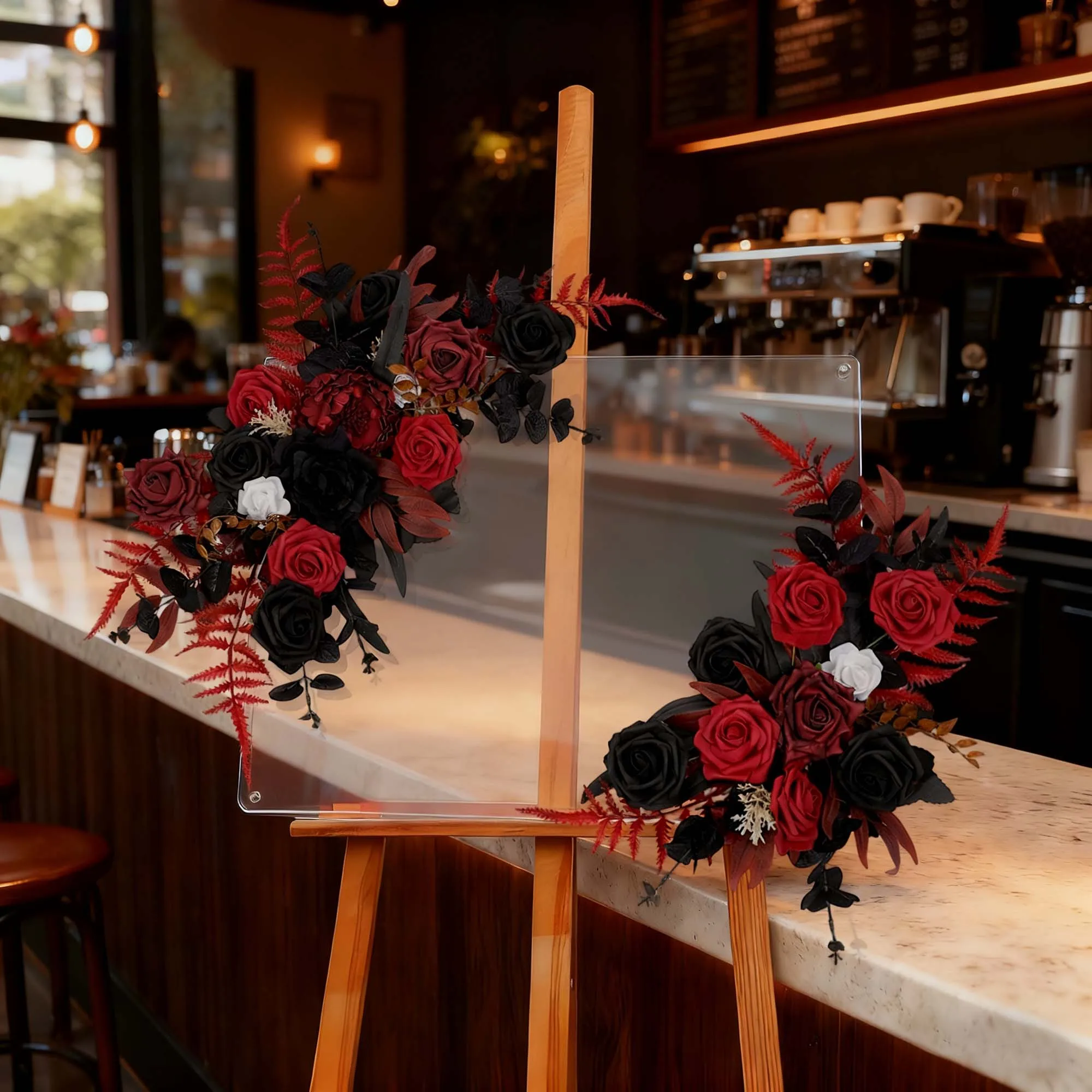 

Элегантный набор гирлянд из искусственных цветов из 2 шт. для свадебной церемонии, украшения для свадебного душа и многого другого