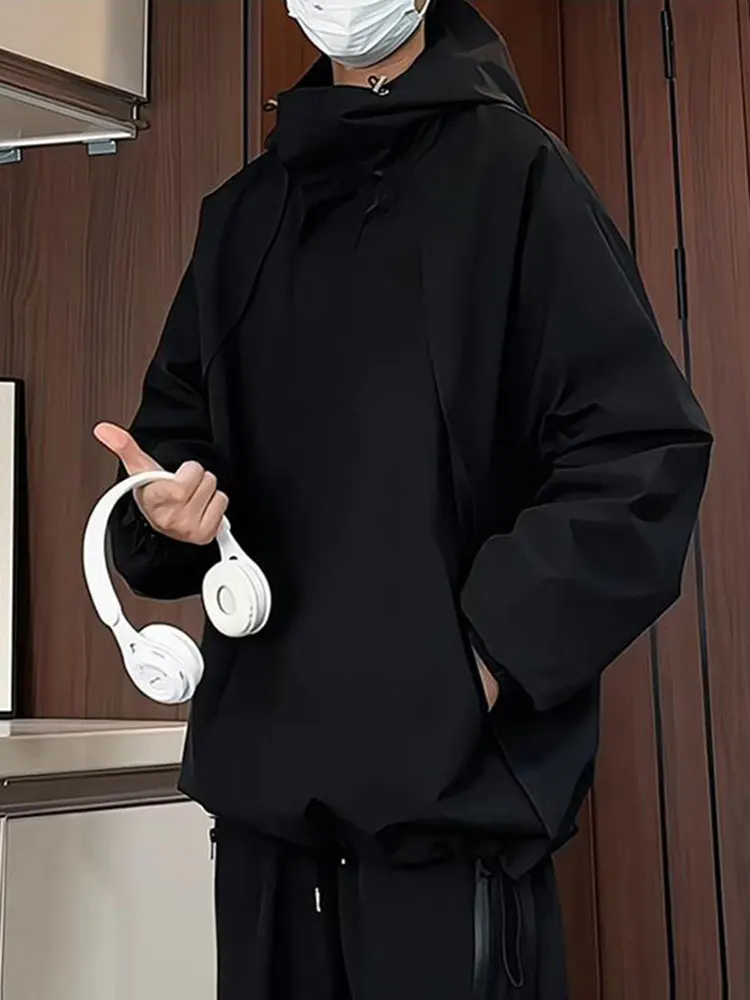 

American Sle Men's Soft ell Jaet Outdoor Climbing Clothes Windproof Waterproof Hooded Workwear Coat Autumn Spring Faion