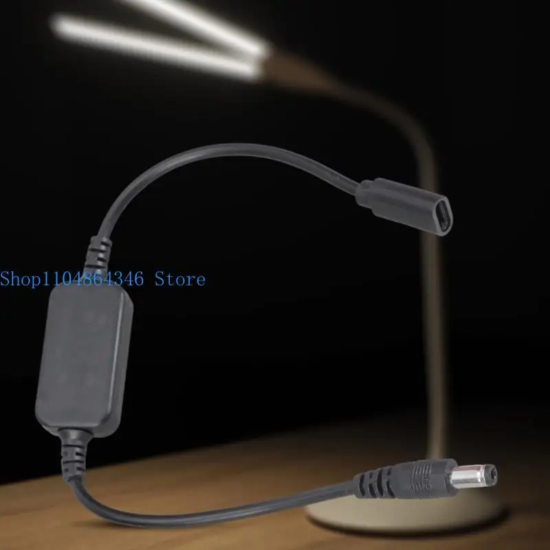 652F USB Type C 5V to DC5521 Adapter Cable 9V Output Fast Charging Connector Power Cord for Routers and LED Lights