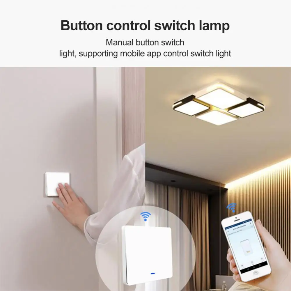 Interruptor de fogo único 16a controle remoto ue 86 tipo interruptor 1/2 gang interruptor de luz sem fio nova casa inteligente tuya