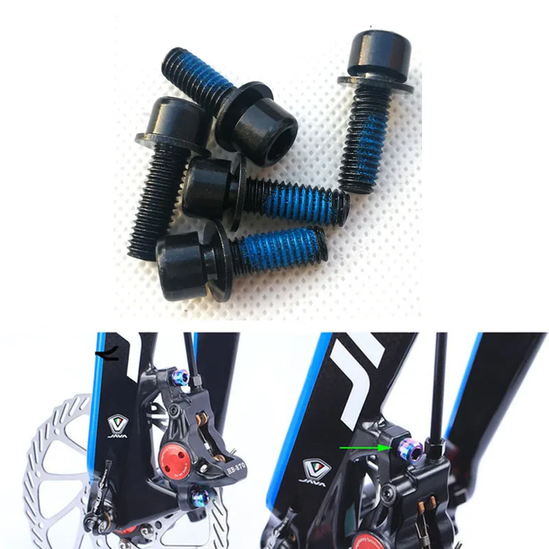 AliExpress mi Xim M6 Disc Brake Bolt Clamp 6mm MTB Mountain Bike Bicycle Screws With Washer Gasket 10PCS/a lot