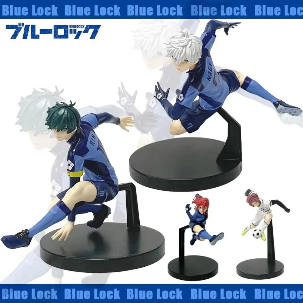 

New Blue Lock Anime Figure Chigiri Hyoma Desktop Decoration Blue Football Nagi Seishiro Figure Rin Itoshi Model Collection Doll