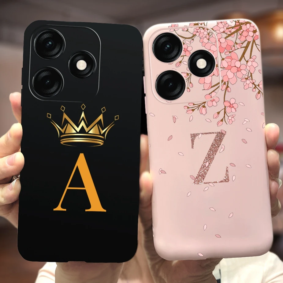 For Tecno Spark 20 Case Spark 20C Cute Crown Letters Cover Soft Silicone Phone Case For Tecno Spark 20 Pro Spark20 C Fundas Capa