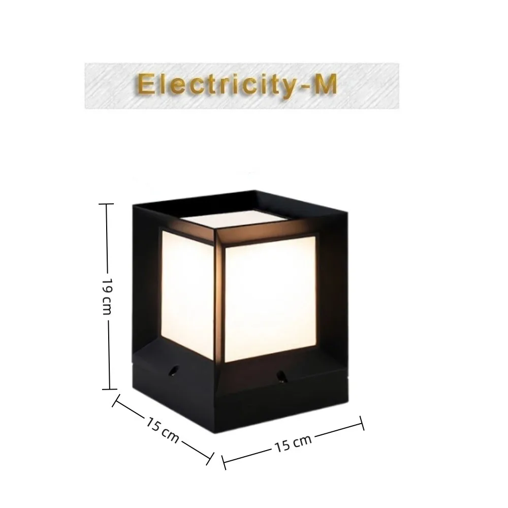 Modern E27 Led Outdoor Post Light 220V Enclosure Fixture Pillar Cap Lights Column Pier IP54 Waterproof Pillar Lamp Garden