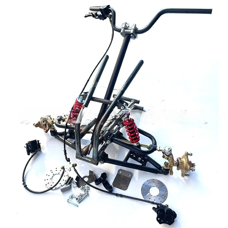 ATV self-made four-wheeled motorcycle kart accessories, modified ATV front axle front frame disc brake suspension rocker arm
