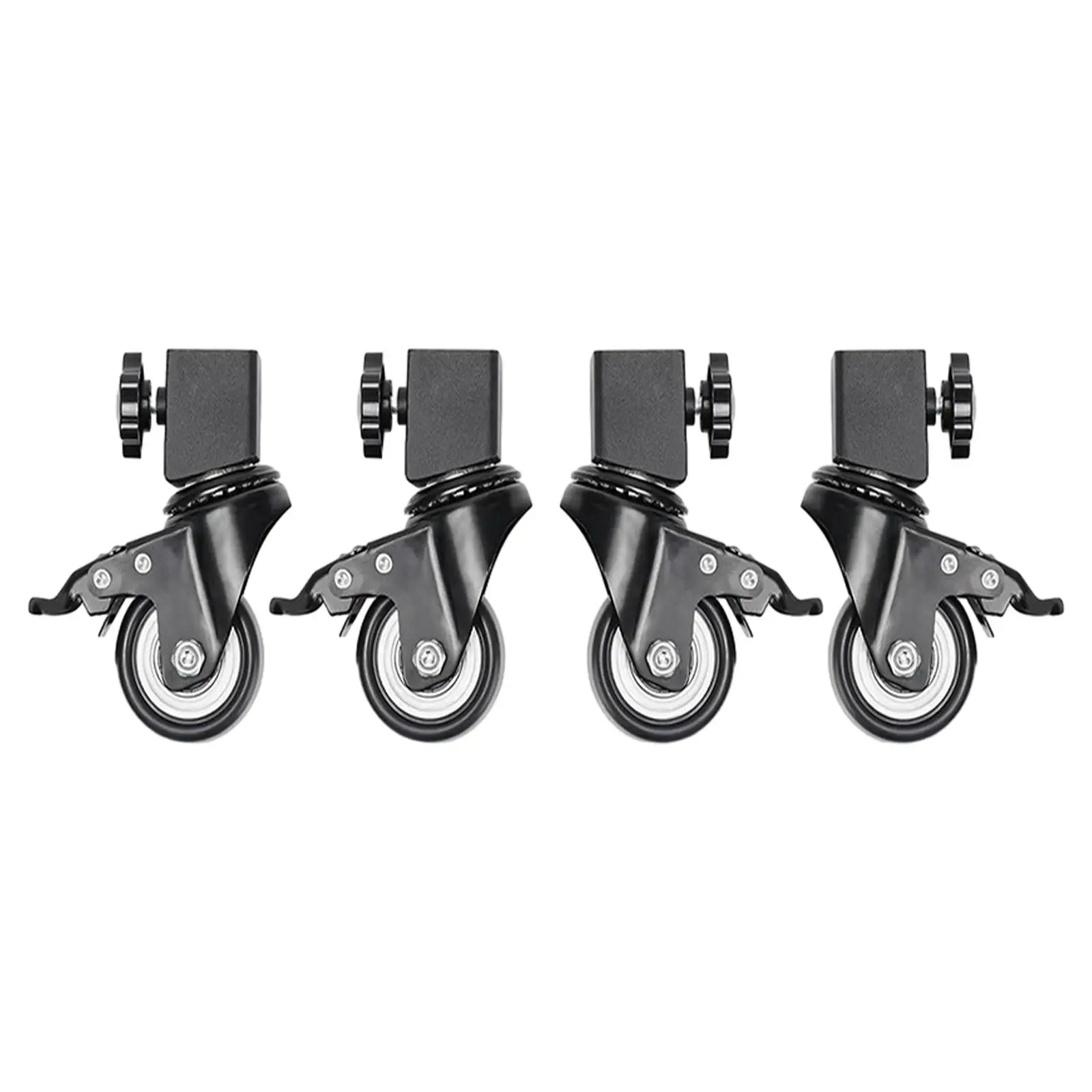 4x Griddle Caster Wheels Set with Lock Portable Durable 360 Degree Rotation Swivel Wheels for Backyard Camping Outdoor