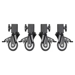 4x Griddle Caster Wheels Set with Lock Portable Durable 360 Degree Rotation Swivel Wheels for Backyard Camping Outdoor