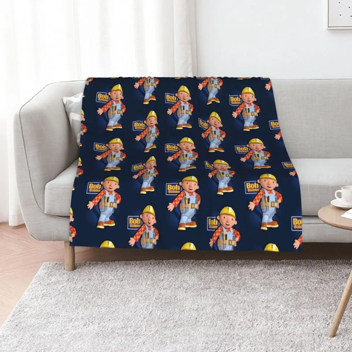 

Bob The Builder with shadow Throw Blanket Moving Bed Fashionable blankets and throws Giant Sofa Blankets