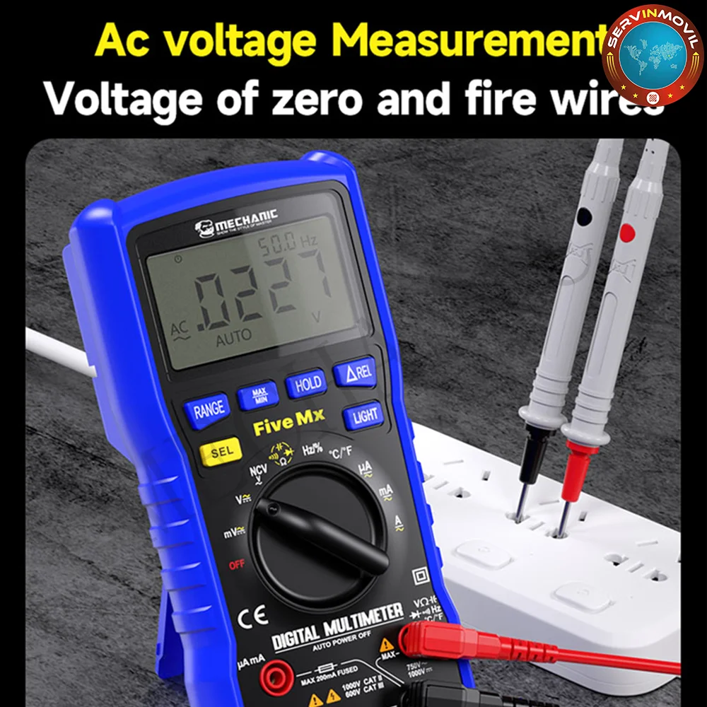 MECHANIC Five Mx Digital Multimeter Four-bit Semi NCV Measurement Temperature Detection High-precision Anti Burn True RMS Tester