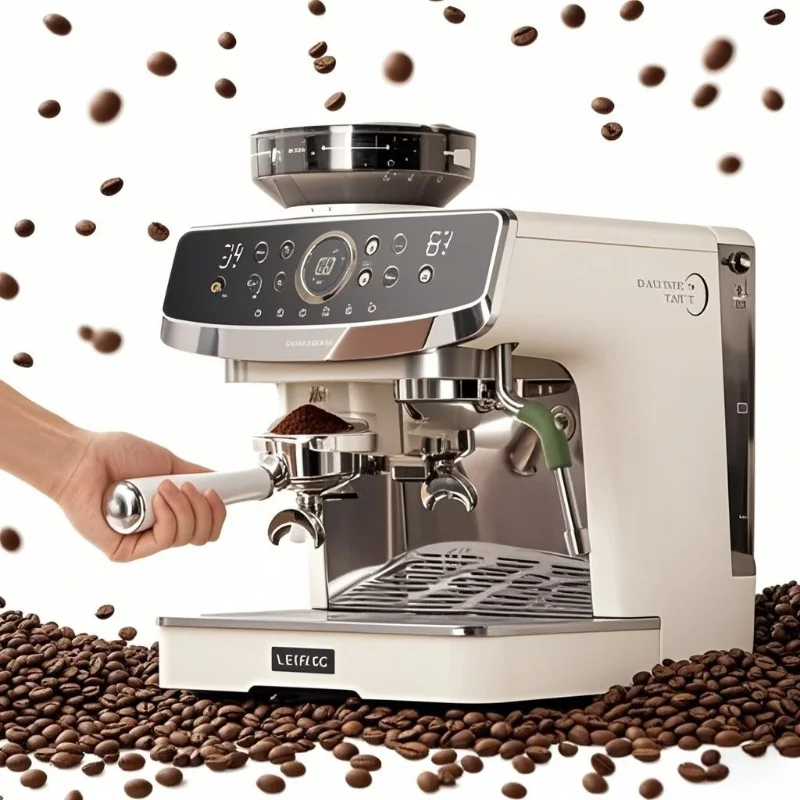 

Italian Commercial Coffee Making Equipment Semi-Automatic Freshly Ground Coffee Machine For Shops And Office Tea Bars