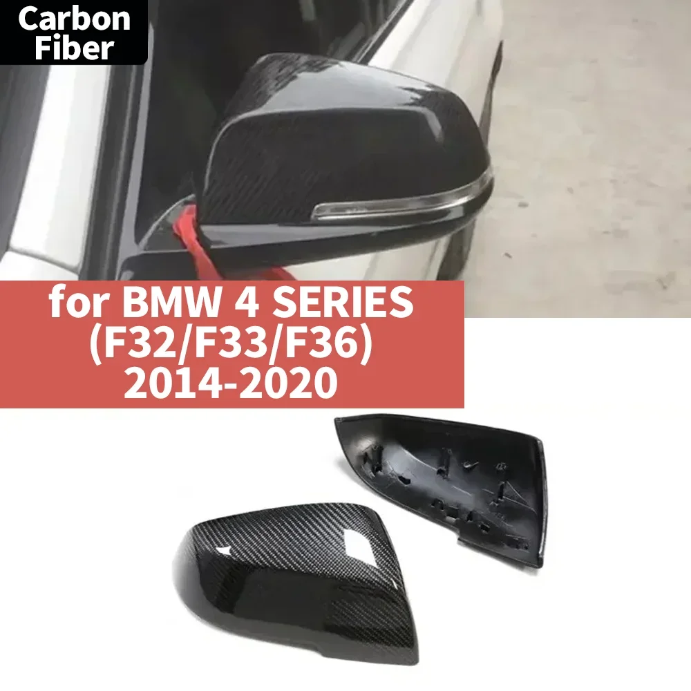 

Rearview Mirror Cover for BMW 4 SERIES (F32/F33/F36) 2014-2020 Real Carbon Fiber Side Mirror Shells Add on Case Protector