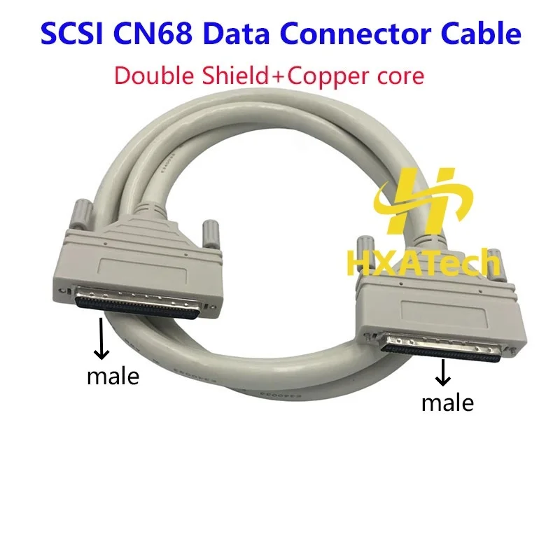 HXATech -SCSI CN68 68pin Connector Cable HPCN68P CN68/CN68 Data Cable for SCSI Board Card CN type slot