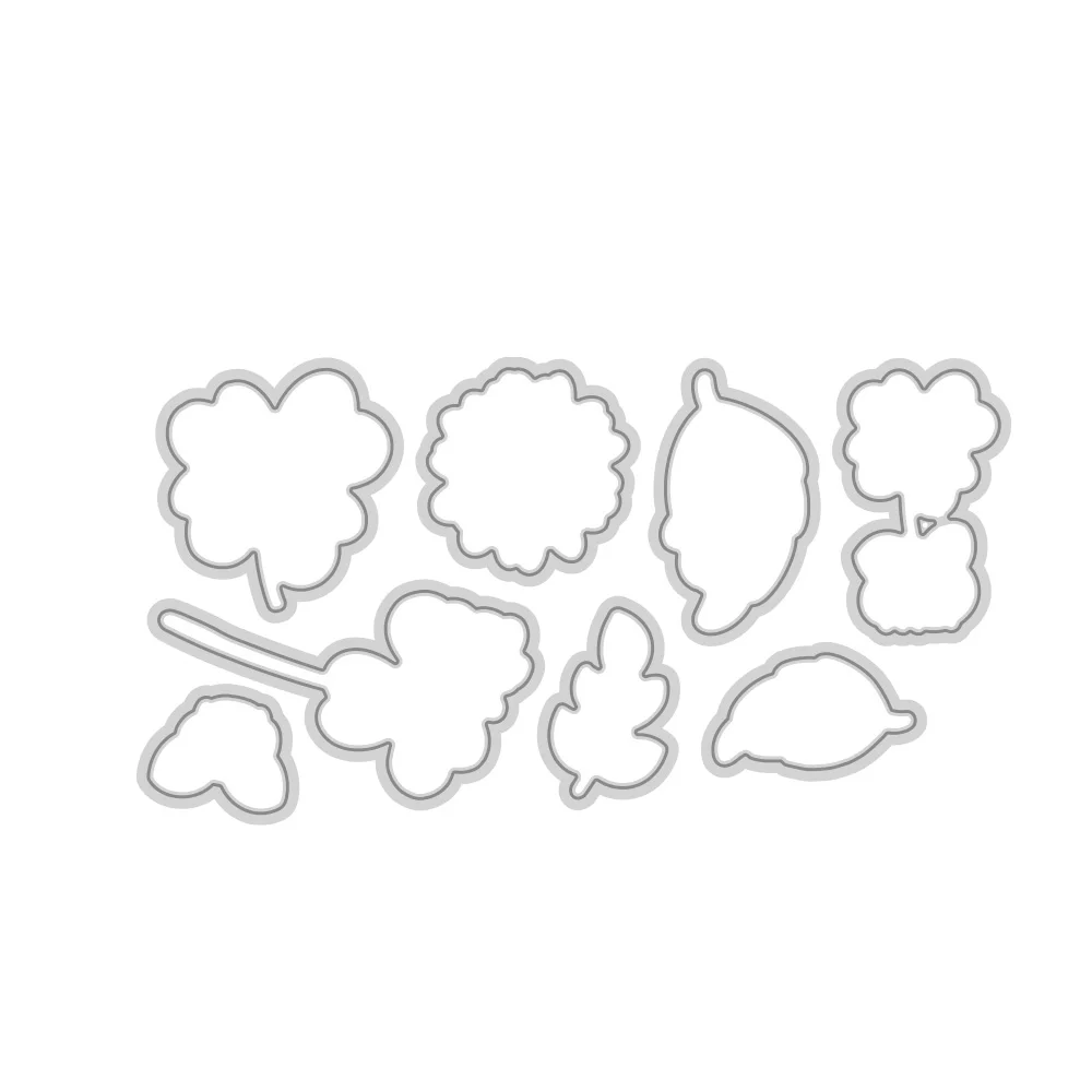 Mangocraft Lucky Clover And Ladybugs Cutting Dies Clear Stamp Spring DIY Scrapbooking Metal Dies Silicone Stamp For Cards Albums
