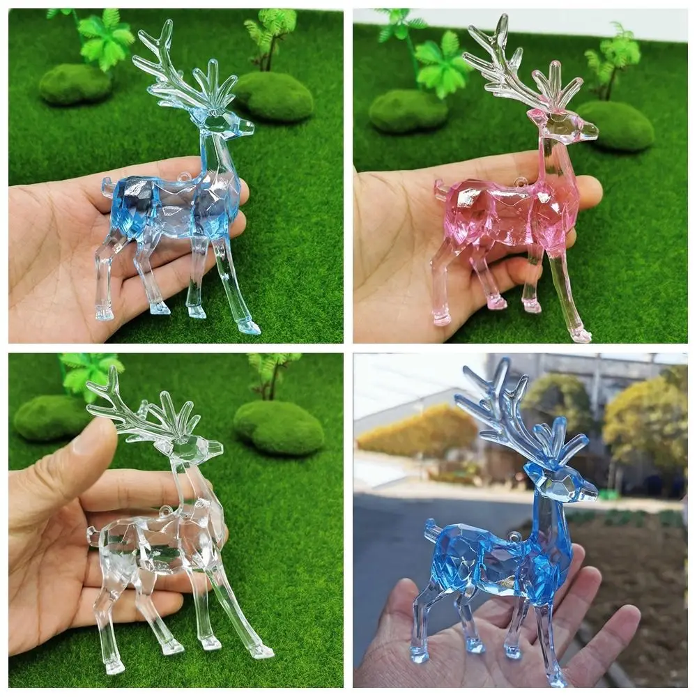 Easy Use Simulation Acrylic Deer Cute Acrylic Crystal Deer Elk Deer Home Decor