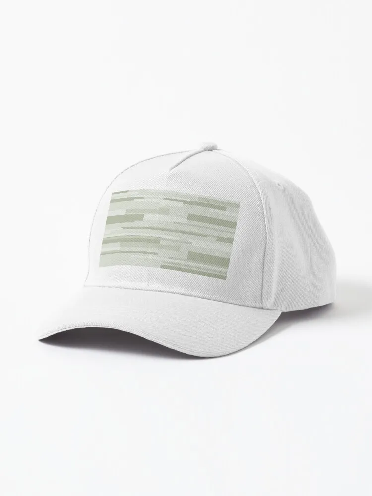 Wright Mid Century Modern Geometric Abstract Pattern In Muted Sage Green Cap For Unisex Adult Outdoor Casual Sun Baseball Caps