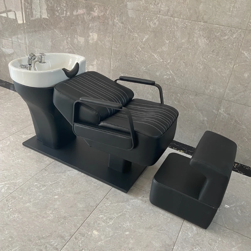 High-grade ceramic basin shampoo bed hair salon special hair salon flush bed Internet celebrity barber shop