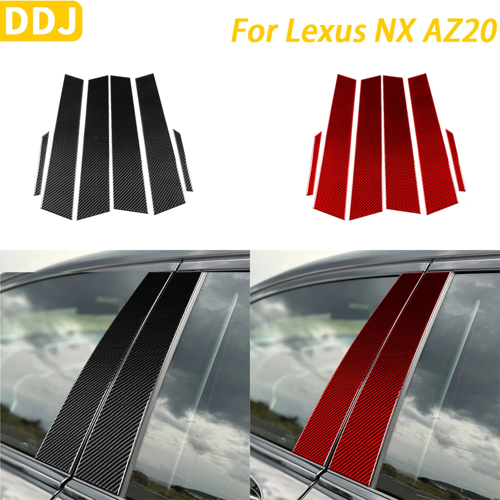 For Lexus NX AZ20 250 350H 450H 2022-2024 Accessories Carbon Fiber Exterior Door B-pillar Panel Cover Car Decoration Sticker