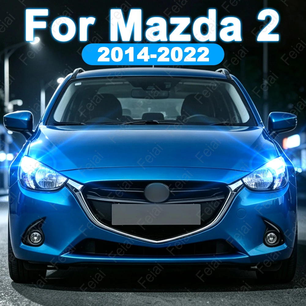 LED DRL Daytime Running Lights For Mazda 2 Demio DJ 2014 2015 2016 2017 2018 2019 2020 2021 2022 Car Accessories White Ice Blue