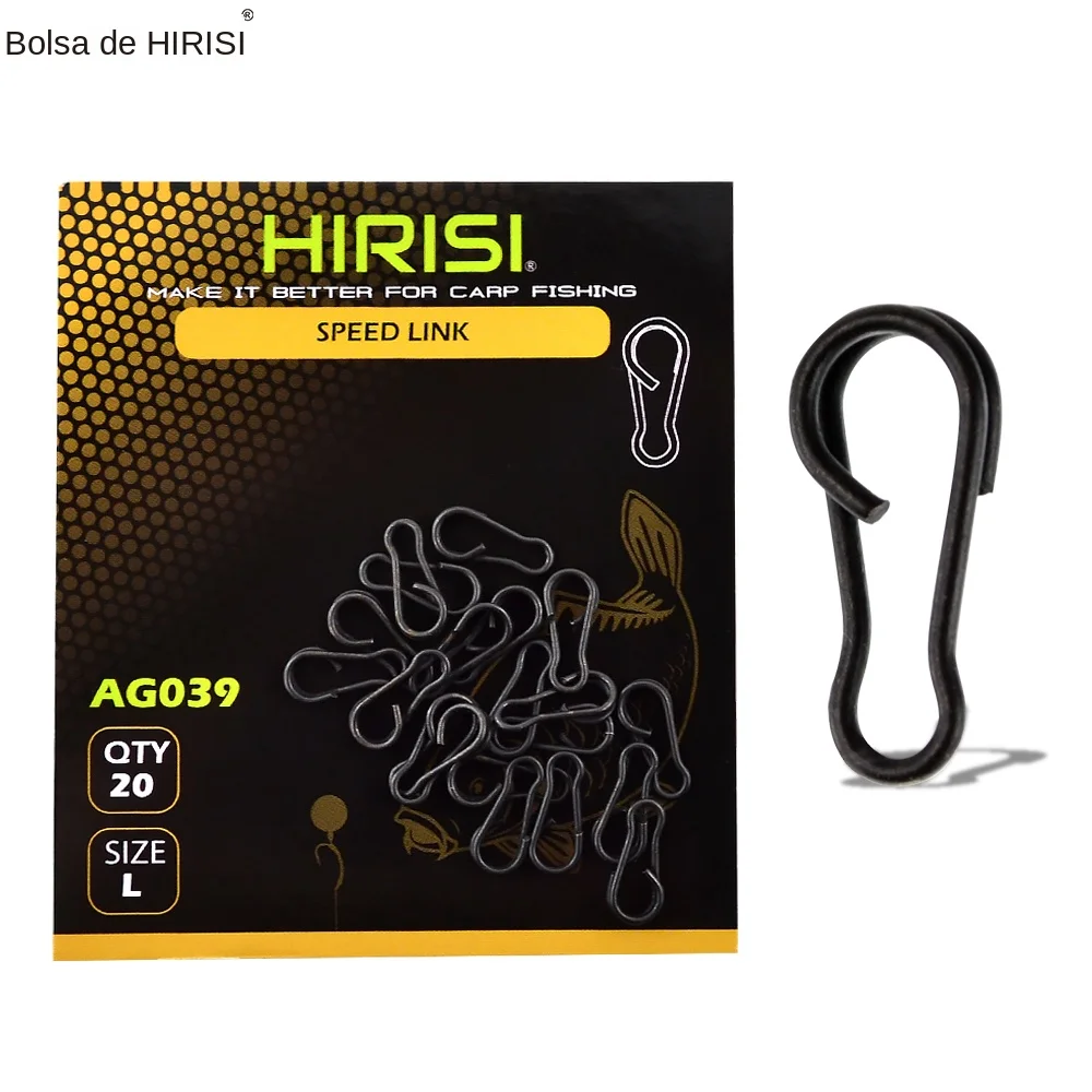 40pcs Fishing Snap Clips Speed Links Fishing Swivel Quick Change Carp Terminal Tackle Accessories AG039