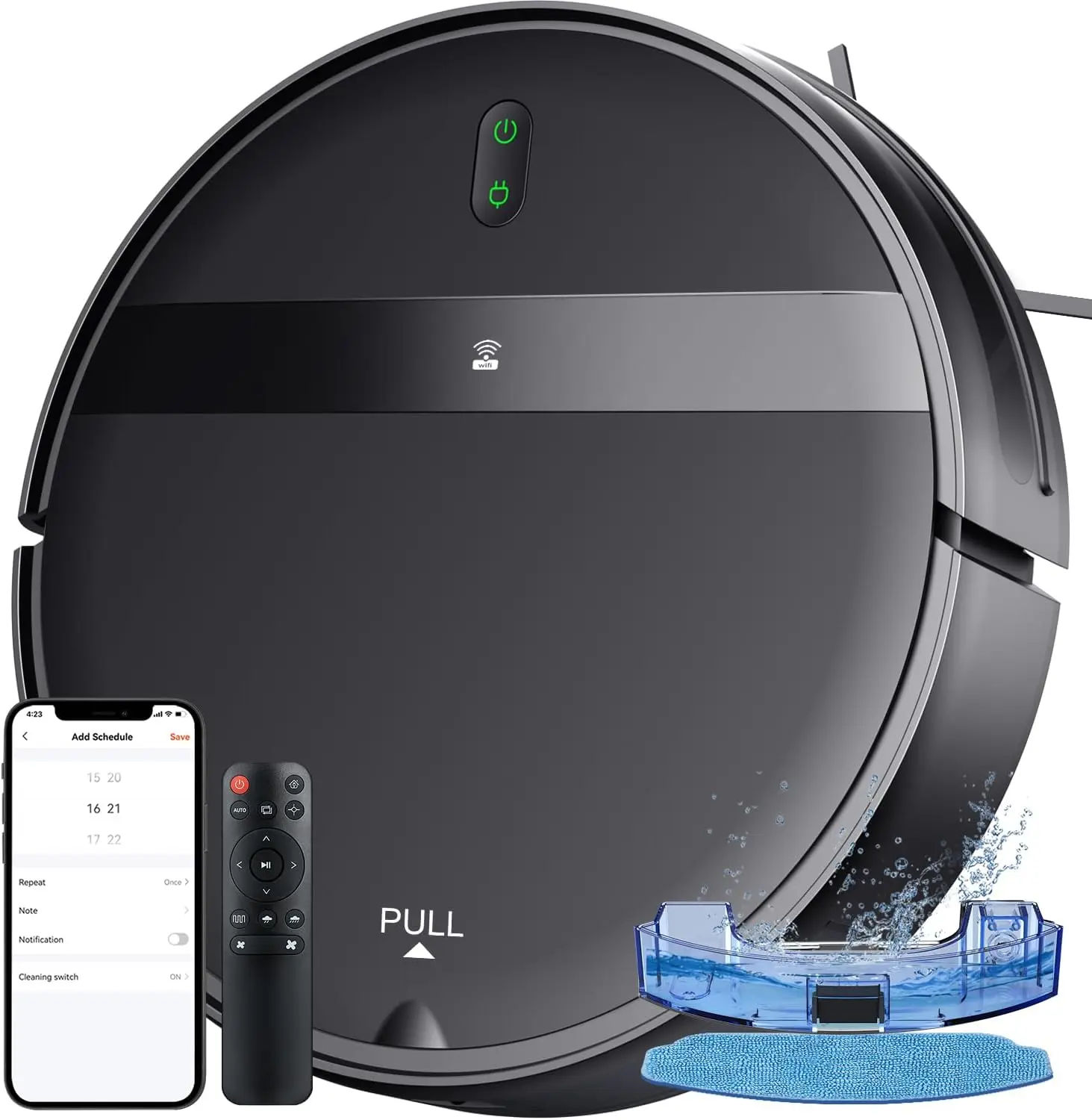 Robot Vacuum Mop , Robotic Vacuum Tangle-Free, Daily Schedule, Vacuum