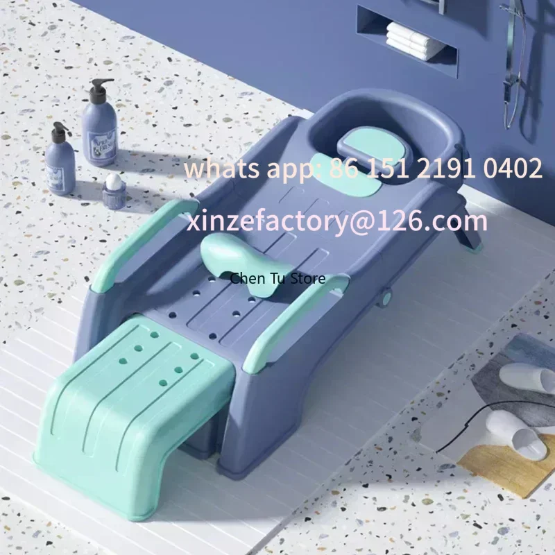 

Customizable szamponem dla dzieci Składane krzesło do mycia włosów Krzesła Umywalka Spa Łóżko do masażu Luksu