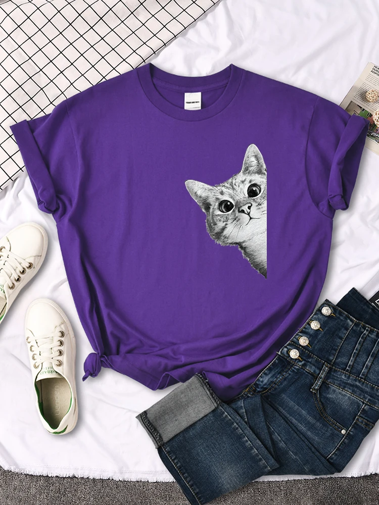 Kawaii Gary Cat Beautiful Print Women Tshirts Hot Sale Soft T Shirts o-neck Comfortable Clothes Regular Sleeve Women's T-shirts