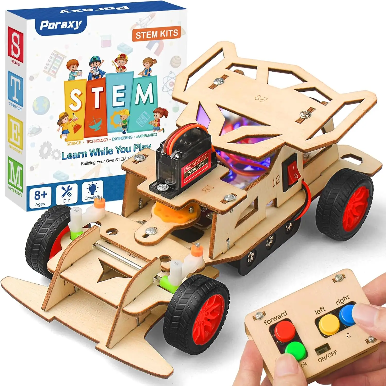 

STEM Kits for Kids 8-14, Remote Control Car Building Set, Wooden 3D Puzzles for Boys Girls Ages 8-13