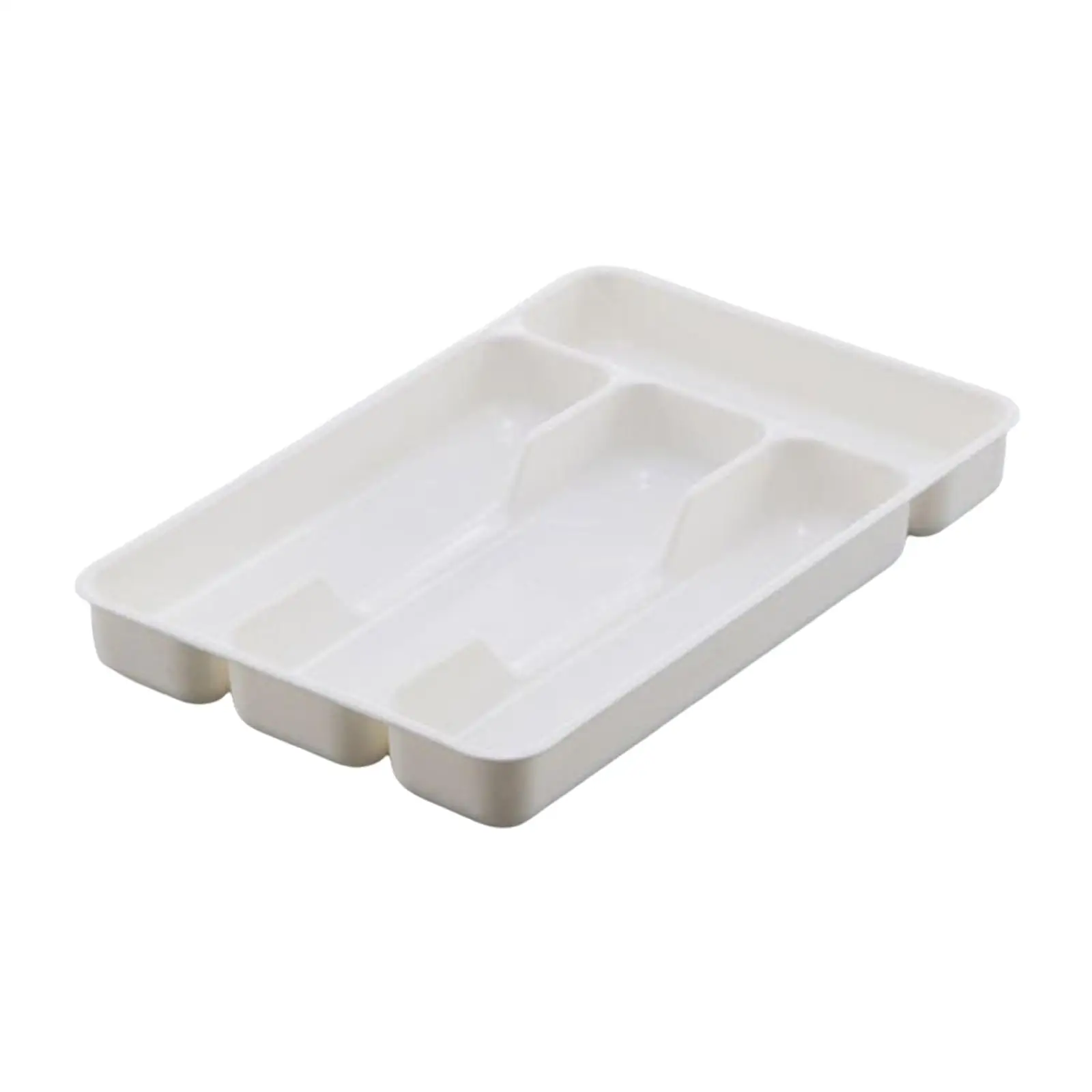 Cutlery Tray Accs Multifunction Organizer Tools Durable with 4 Grids for Office Tableware Stationery Silverware Kitchen Utensils