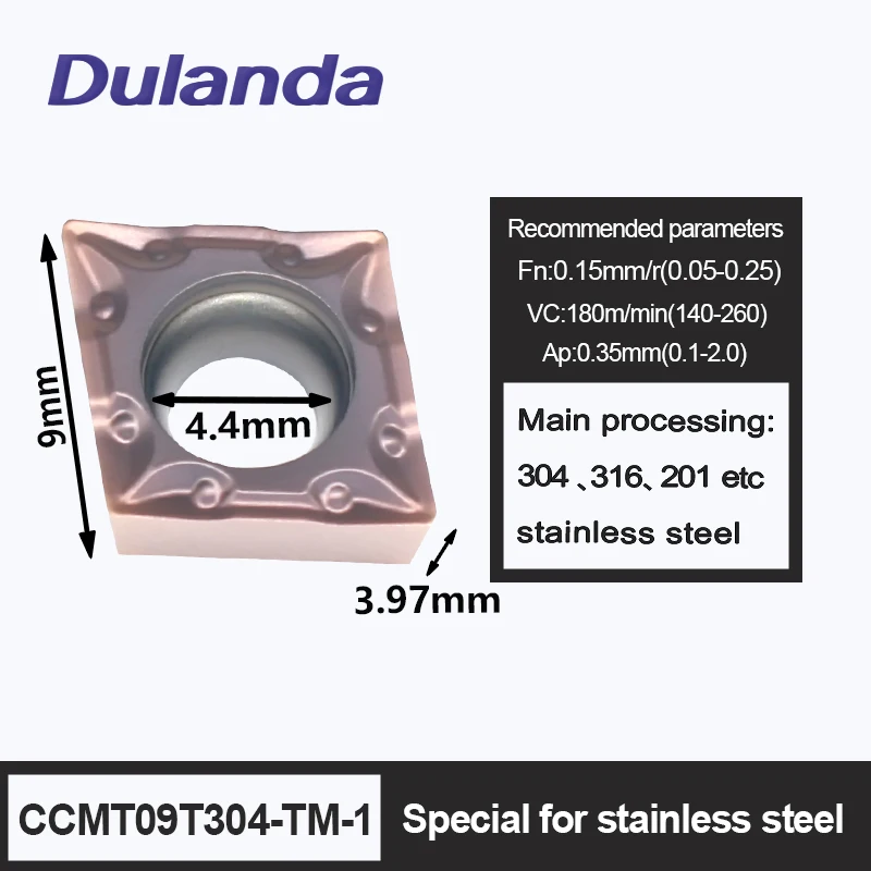 

CCMT09T304 CCMT09T308 CNC Internal Turning Tool Carbide Turning Tool CCMT CNC Lathe Machining Stainless Steel
