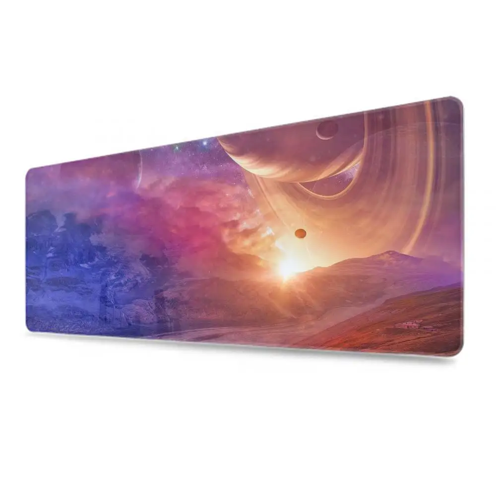 Universe Starry Sky Family Gamer Keyboard Computer Desk Pad Mouse Mat Gaming Laptops Mousepad Glass Cabinet Pc Mats Accessories