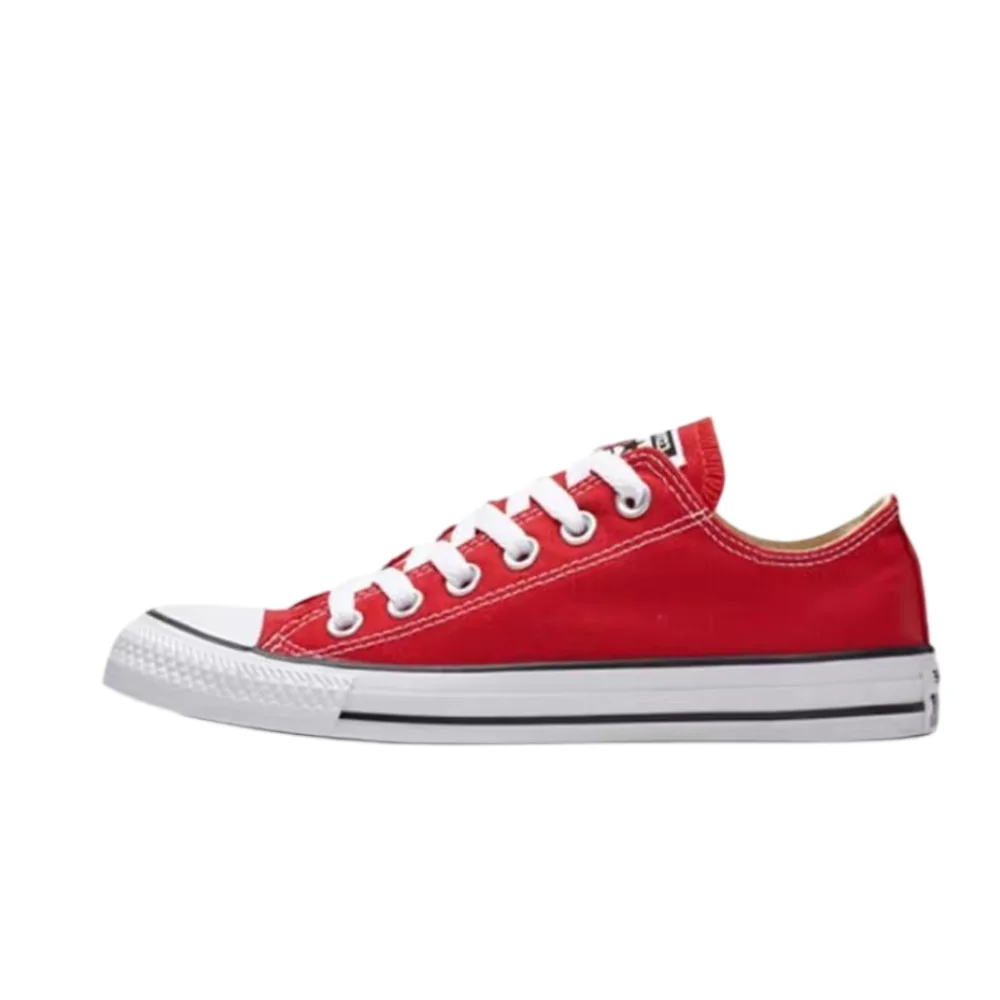 Converse Chuck Taylor All Star Unisex Red Low-Top Canvas Sneakers – Retro Durable Breathable Sole & Lightweight Comfort 101007