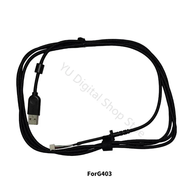 96BA USB-Maus-Reparaturkabel, 2 m langes schwarzes Ersatzkabel für den Einsatz Bürotisch, Gaming-Schreibtisch und als – Detail 6