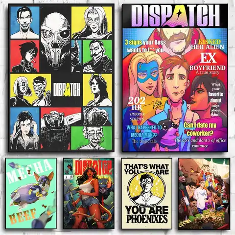 Cool Hot Visual Novel Game With A Storyline Dispatch Poster Self-adhesive Art Paper Sticker Coffee House Bar Room Wall Decor