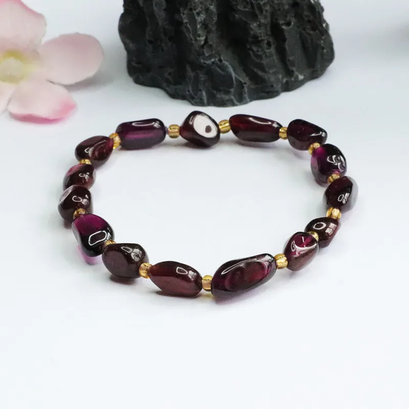 

China's Garnet bracelet with purple tooth black crystal jewelry for woman gift